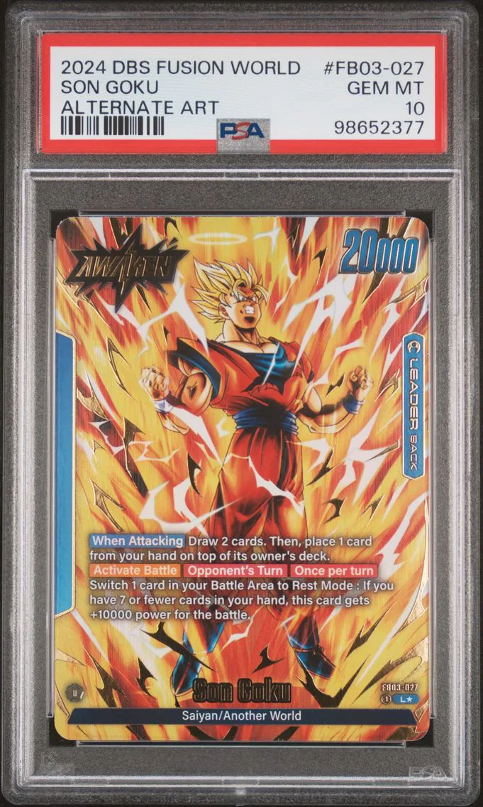 2024 #FB03-027 Son Goku PSA 10 Dragon Ball Super Card Game Fusion World Raging Roar