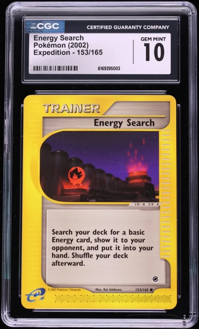 2002 Pokemon Expedition Energy Search #153 CGC 10 GEM MINT