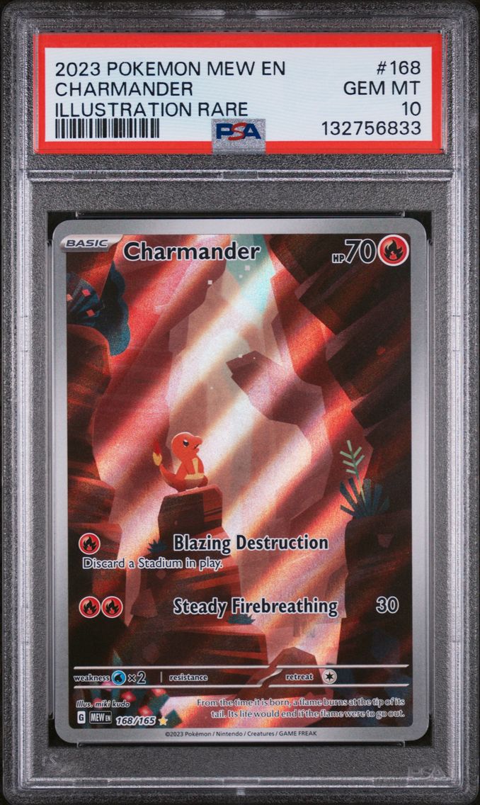 2023 #168 Charmander PSA 10 Mew EN-151 Pokemon