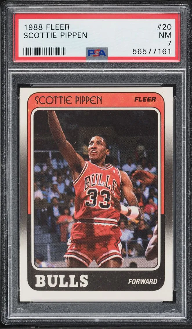1988 Fleer Basketball Scottie Pippen ROOKIE #20 PSA 7 NRMT