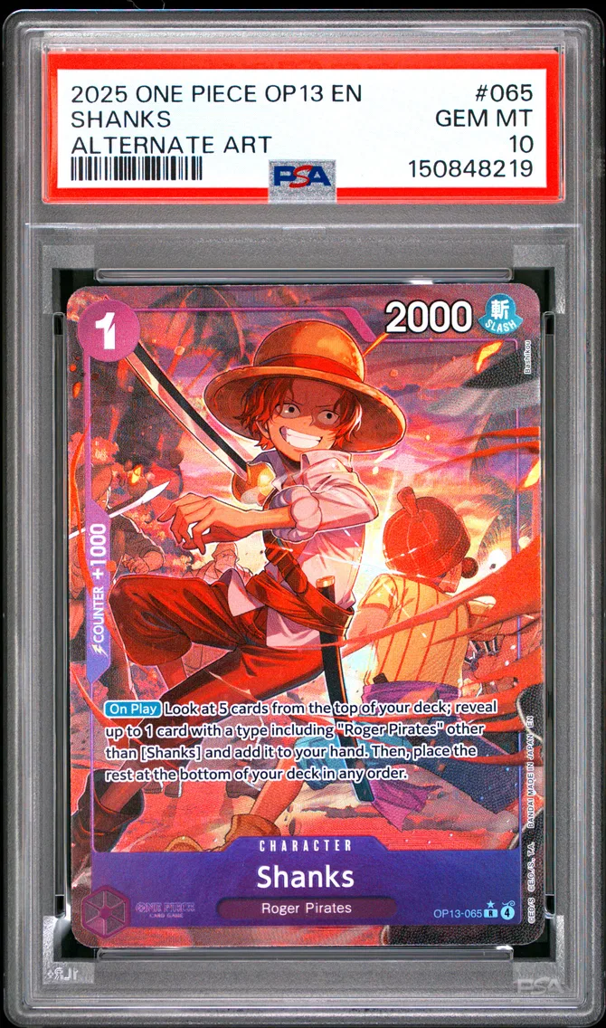 2025 #065 Shanks PSA 10 One Piece OP13-Carrying on His Will
