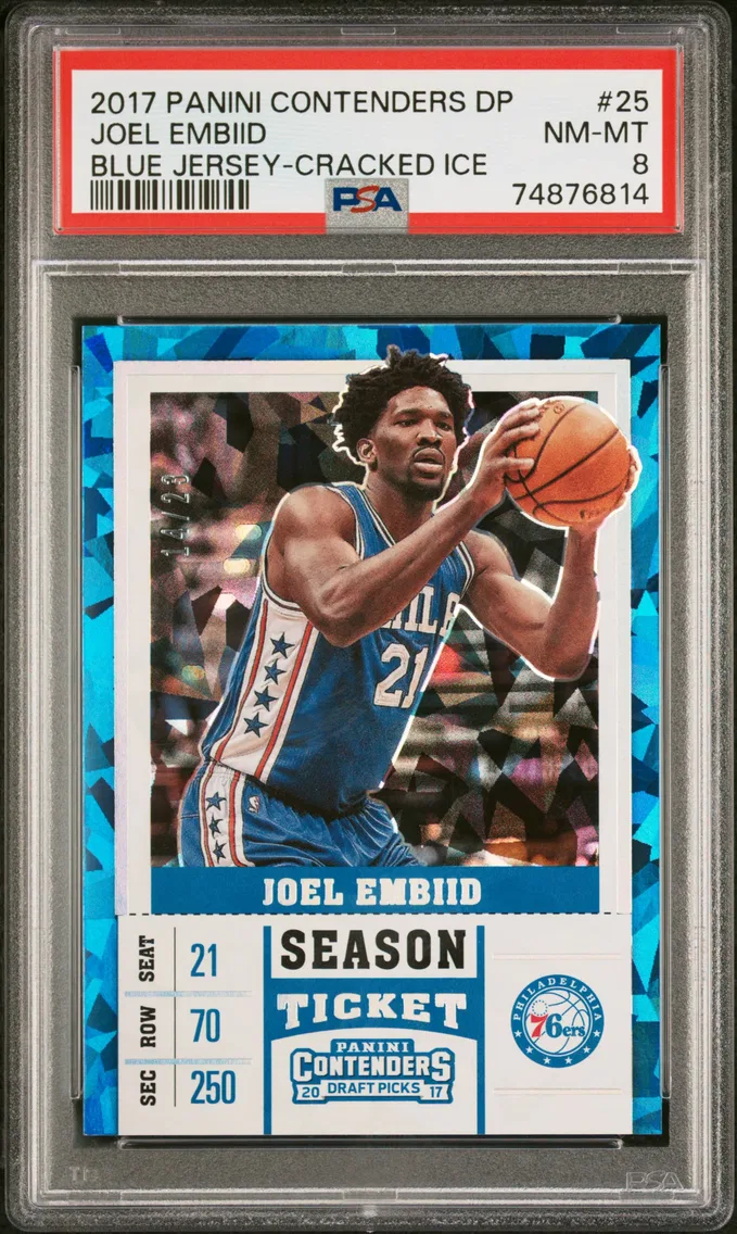 2017 #25 Joel Embiid PSA 8 Panini Contenders Draft Picks
