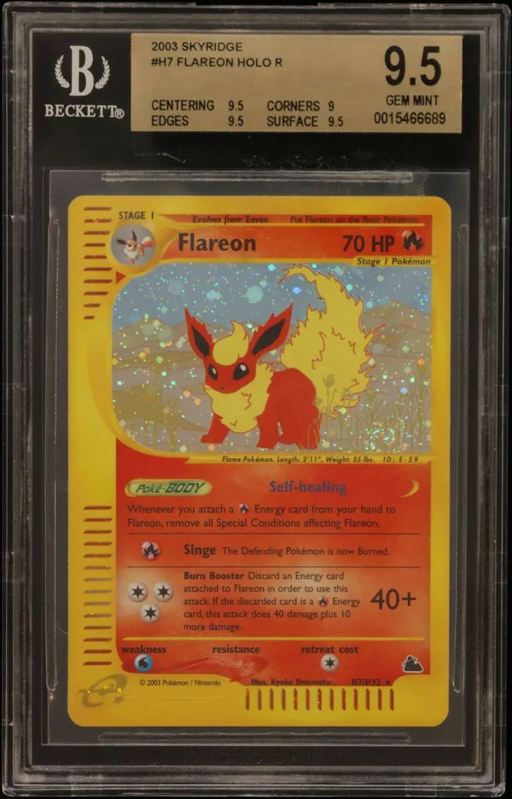 2003 #H7 Flareon HOLO R BGS 9.5 