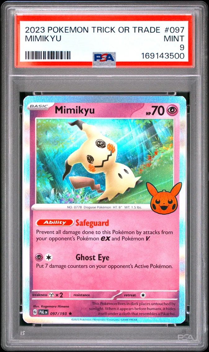 2023 #097 Mimikyu PSA 9 Trick or