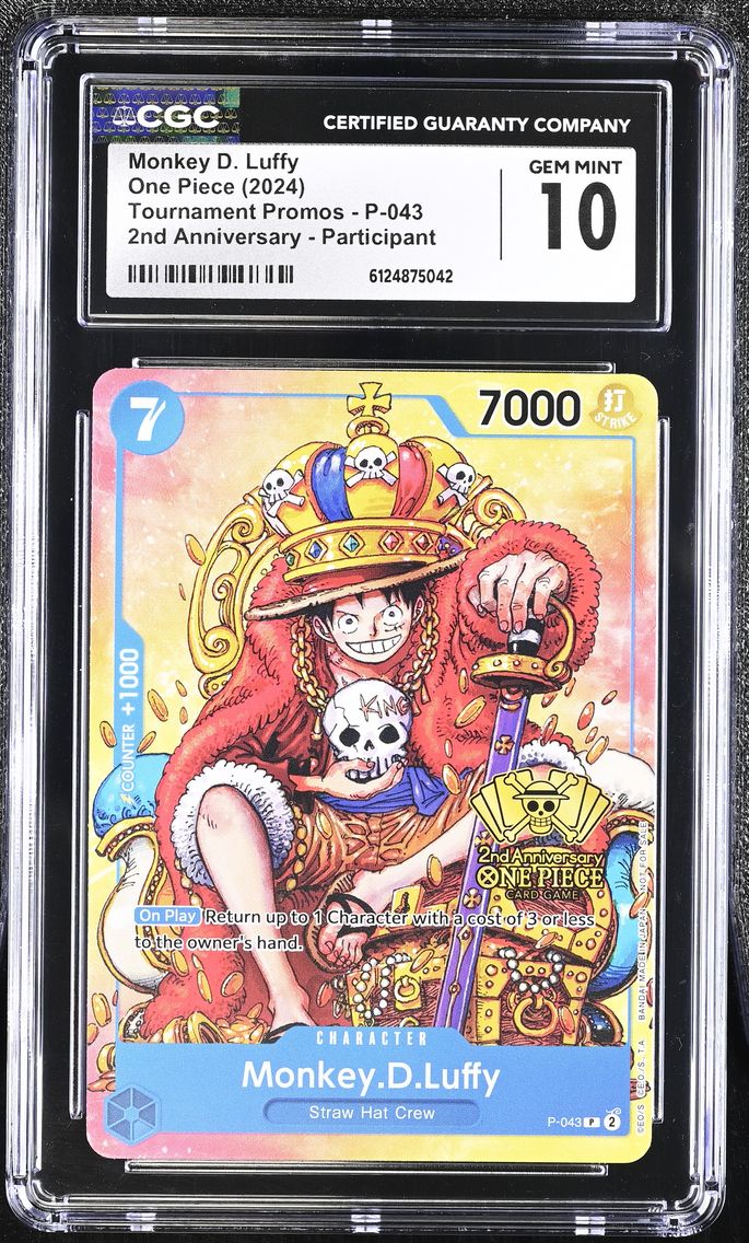 2024 #P-043 Monkey D. Luffy CGC 10 Tournament Promos - English
