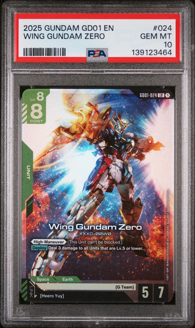 2025 #024 Wing Gundam Zero PSA 10 Gundam Newtype Rising