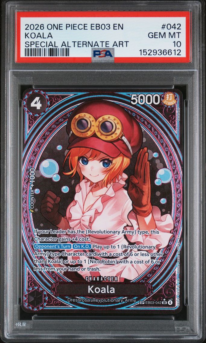2026 #042 Koala PSA 10 One Piece EB03-Extra Booster -One Piece Heroines Edition-