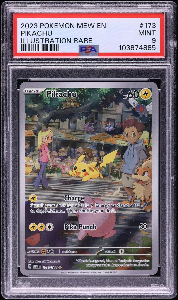 2023 #173 Pikachu PSA 9 Mew EN-151 Pokemon