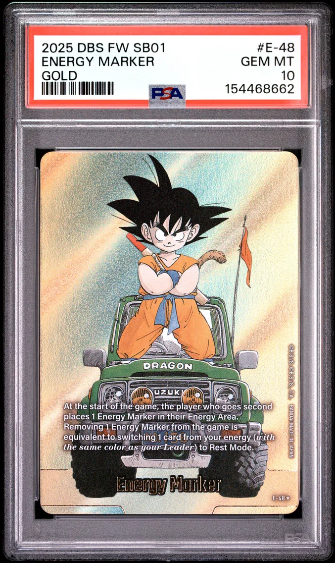 2025 #E-48 Energy Marker PSA 10 Dragon Ball Super Card Game Fusion World Manga Booster 01
