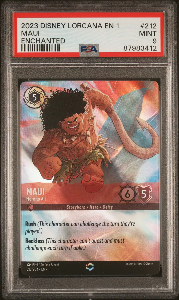 2023 #212 Maui - Hero to All PSA 9 Disney Lorcana EN 1-the First Chapter