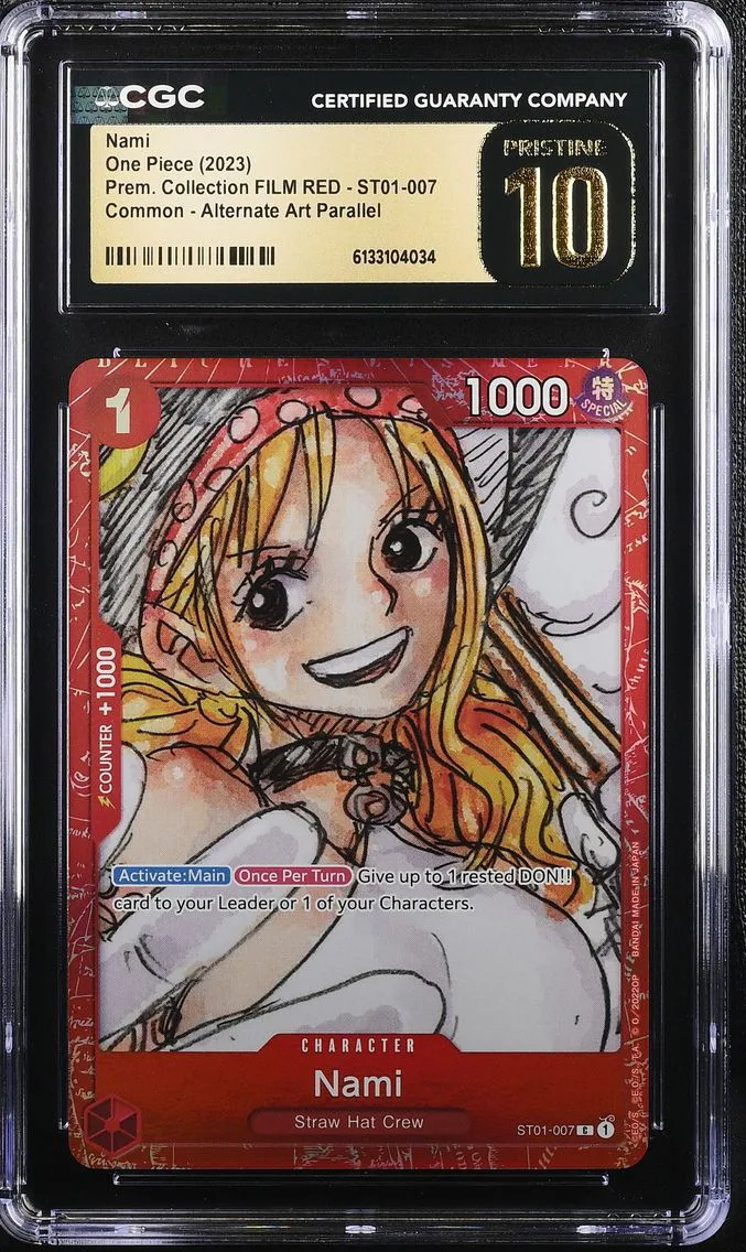2023 #ST01-007 Nami CGC 10 Pristine Premium Collection FILM RED (Foil) - English
