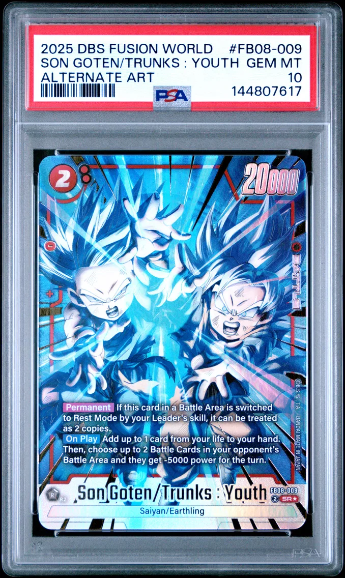 2025 #FB08-009 Son Goten/Trunks : Youth PSA 10 Dragon Ball Super Card Game Fusion World Saiyan's Pride