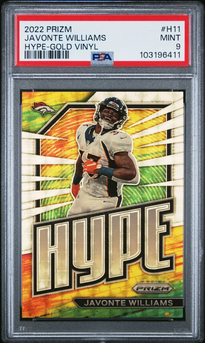 2022 #H11 Javonte Williams PSA 9 Panini Prizm Hype