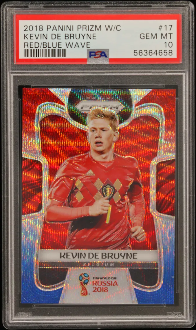 2018 #17 Kevin de Bruyne PSA 10 Panini Prizm World Cup