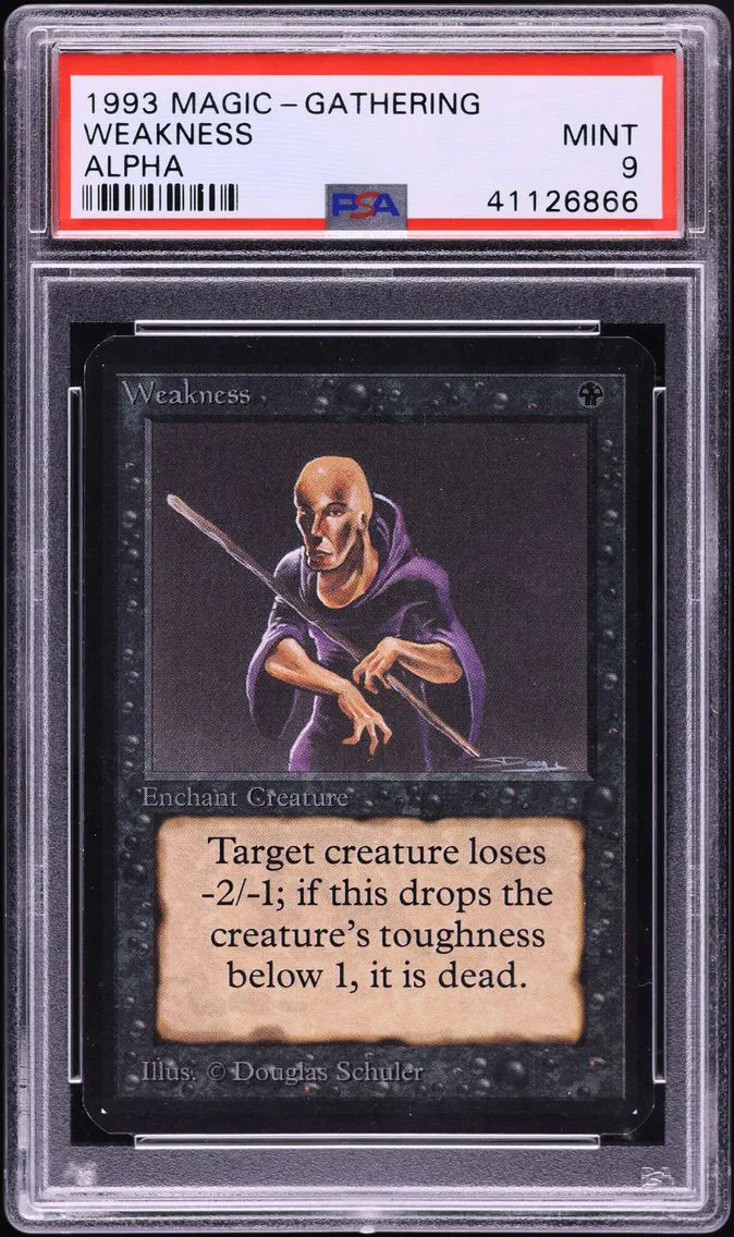 1993 Weakness PSA 9 Magic The Gathering MTG Alpha
