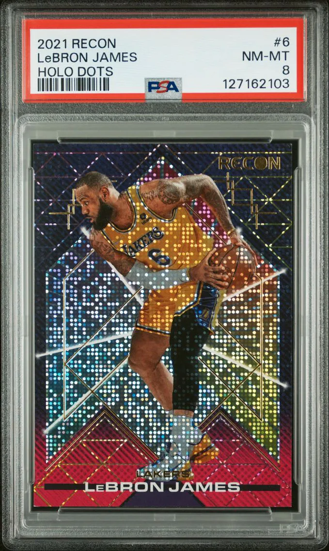 2021 #6 LeBron James PSA 8 Panini Recon