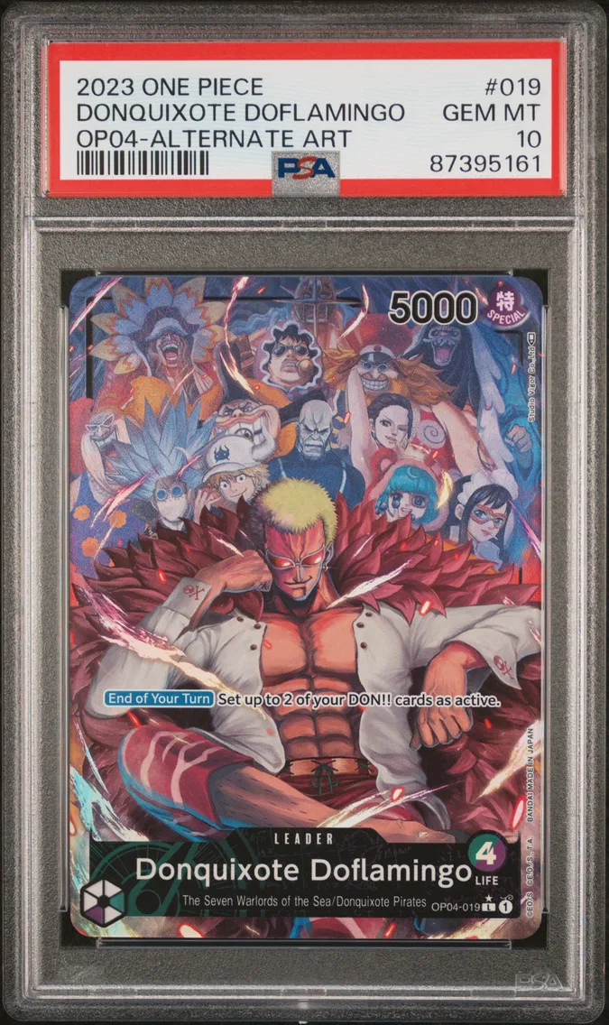2023 #019 Donquixote Doflamingo PSA 10 One Piece OP04-Kingdoms of Intrigue