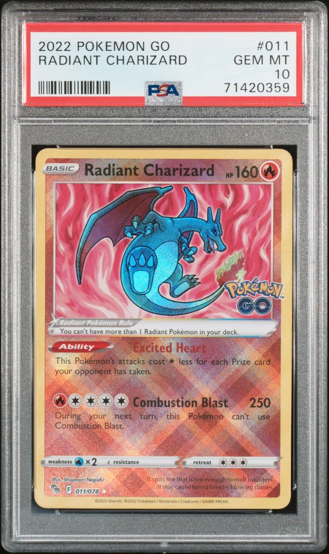 2022 #011 Radiant Charizard PSA 10 Go
