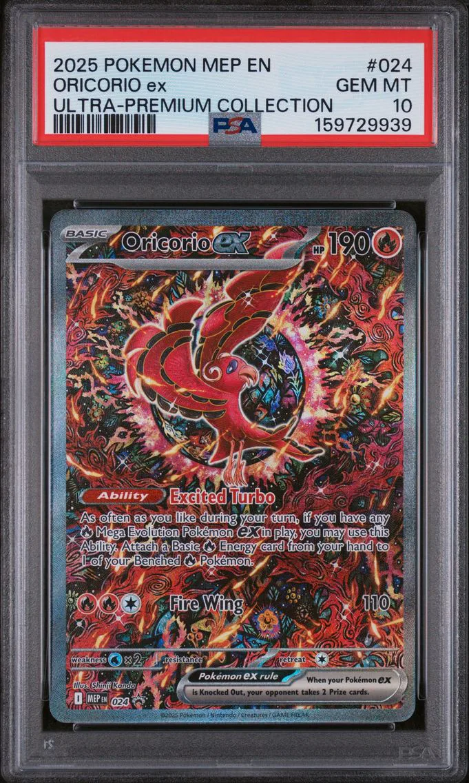 2025 #024 Oricorio EX PSA 10 Mep EN-Me Black Star Promo