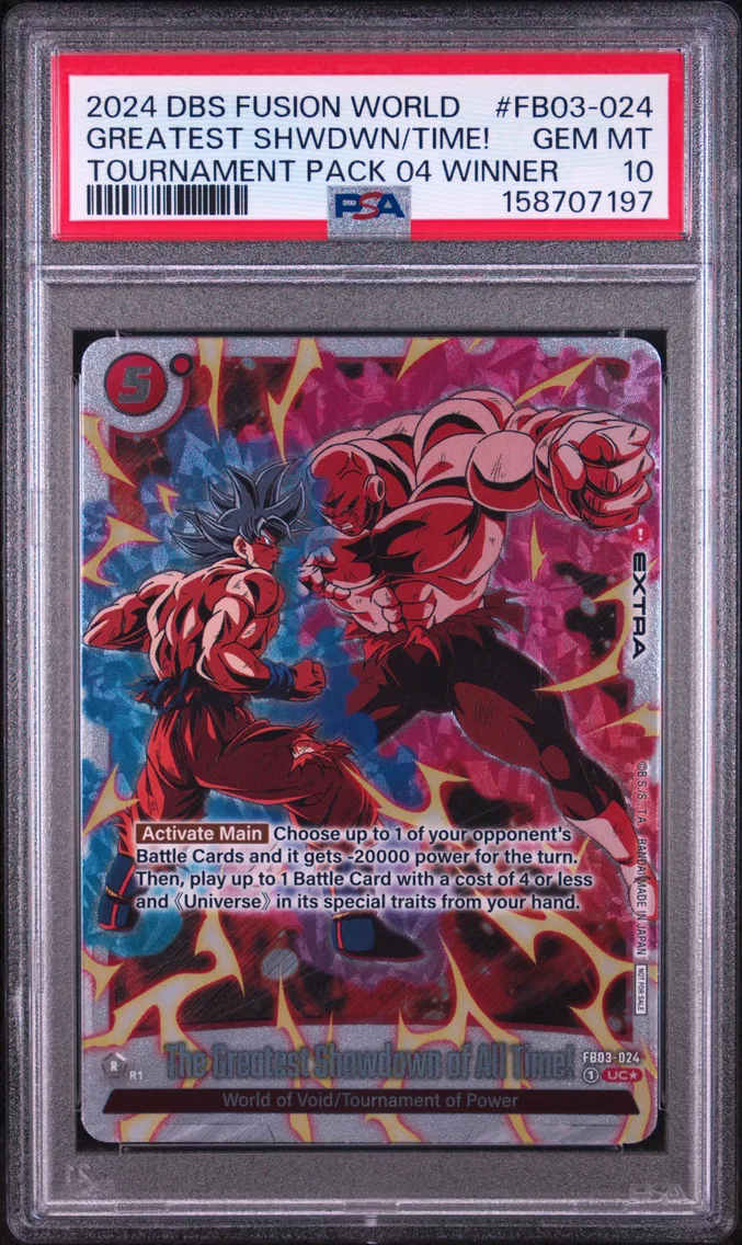 2024 #FB03-024 The Greatest Showdown of All Time! PSA 10 Dragon Ball Super Card Game Fusion World Tournament Pack 04 Winner