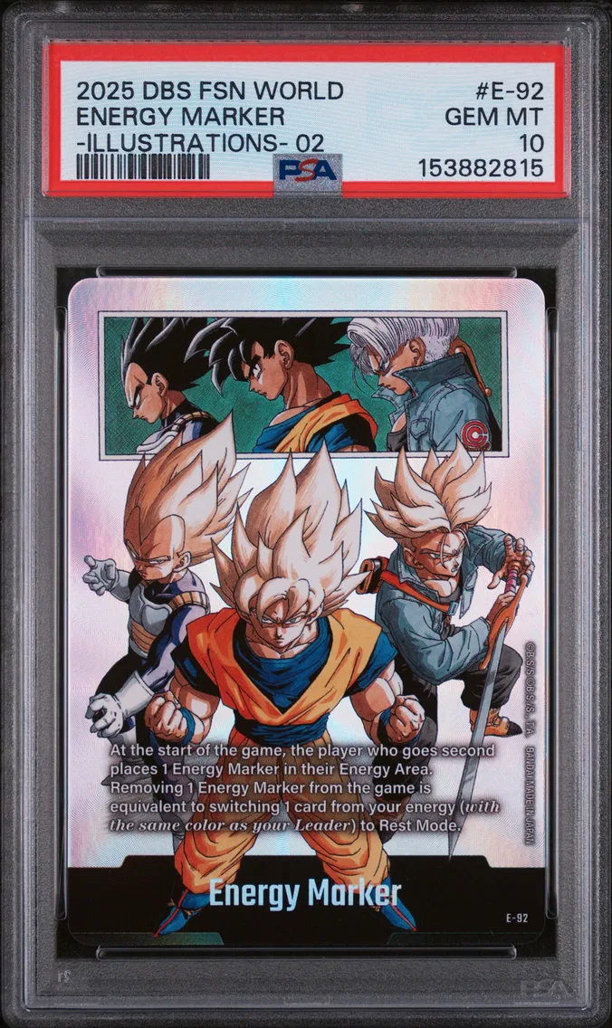 2025 #E-92 Energy Marker PSA 10 Dragon Ball Super Card Game Fusion World -Illustrations- 02