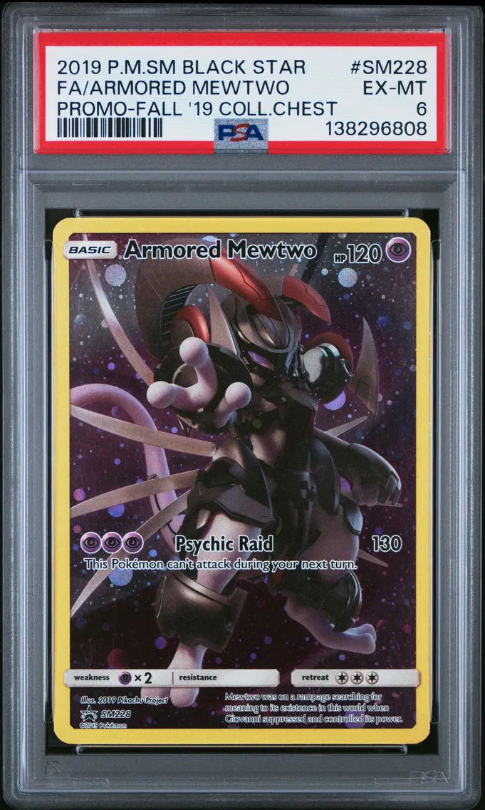 2019 #SM228 Full Art/Armored Mewtwo PSA 6 SM Black Star Promo