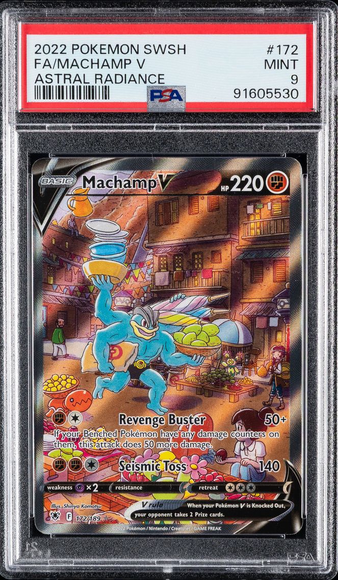 2022 #172 Full Art/Machamp V PSA 9 Sword & Shield Astral Radiance Pokemon