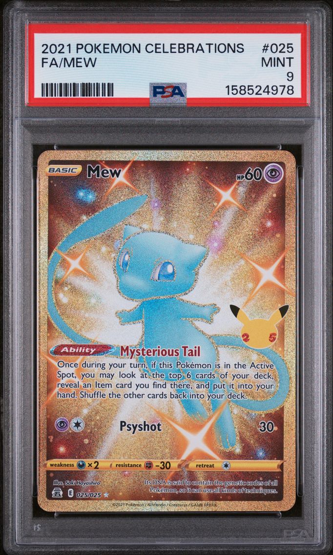 2021 #025 Full Art/Mew PSA 9 Celebrations