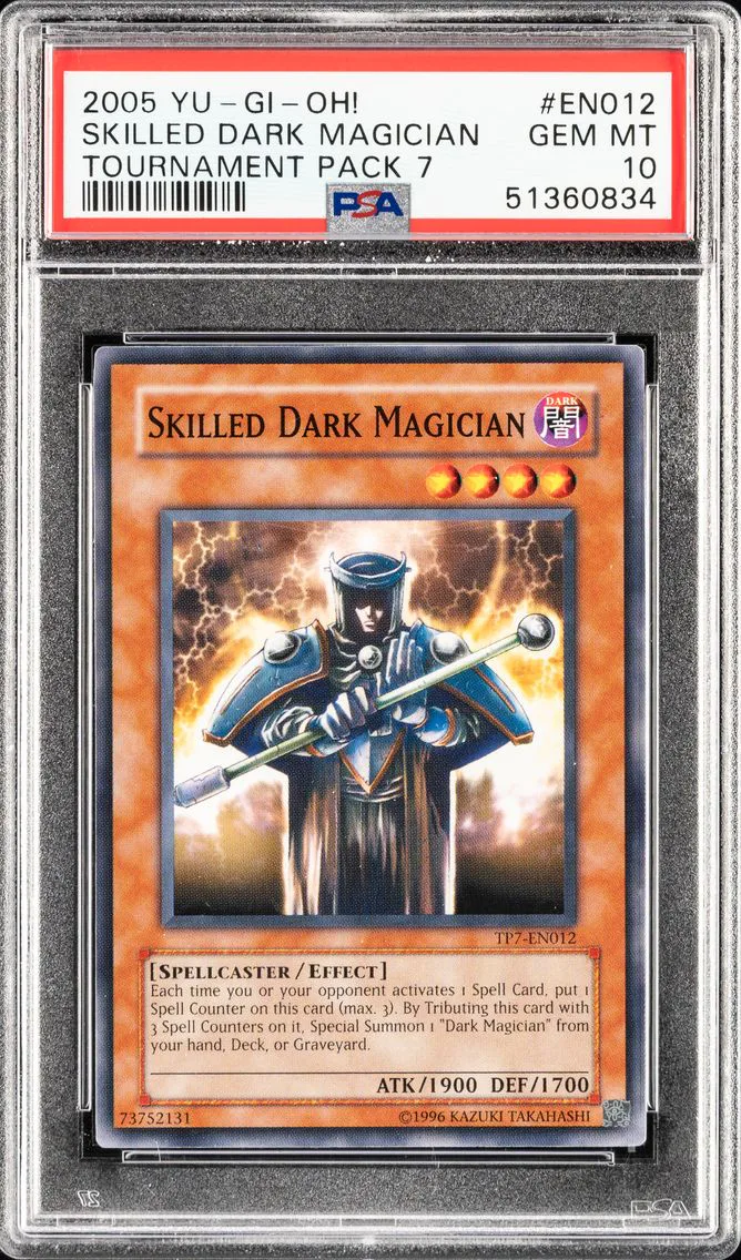 #EN012 SKILLED DARK MAGICIAN 2005 YU-GI-OH! TOURNAMENT PACK 7 PSA 10