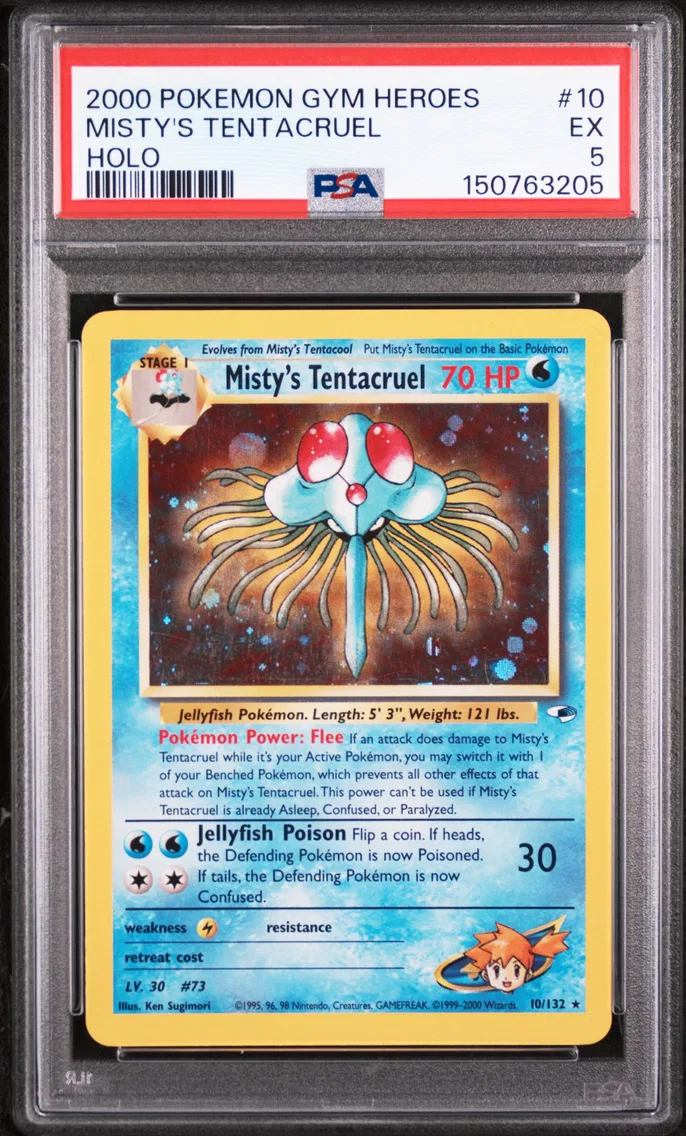 2000 Pokemon Gym Heroes Misty's Tentacruel Gym Heroes #10 PSA 5