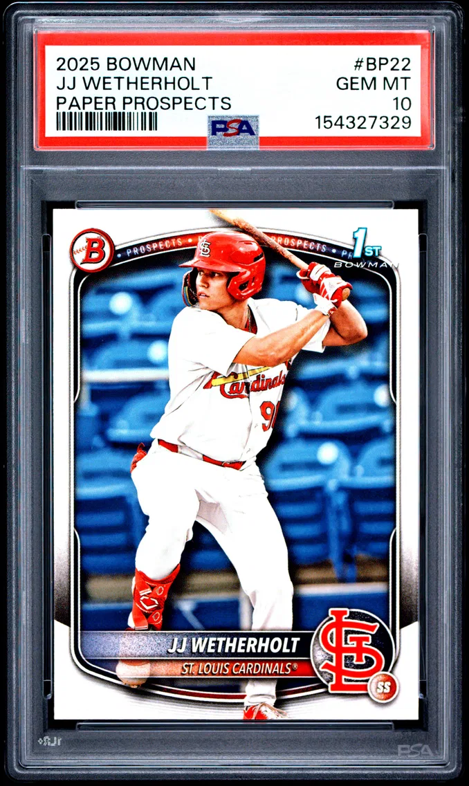 2025 #BP22 JJ Wetherholt PSA 10 Bowman Paper Prospects