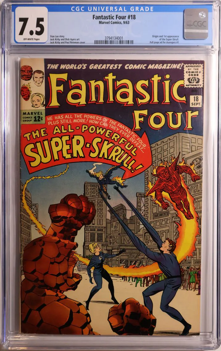 1963 #NA 1963 Fantasic Four #18 CGC 7.5 Marvel Comics CGC 7.5