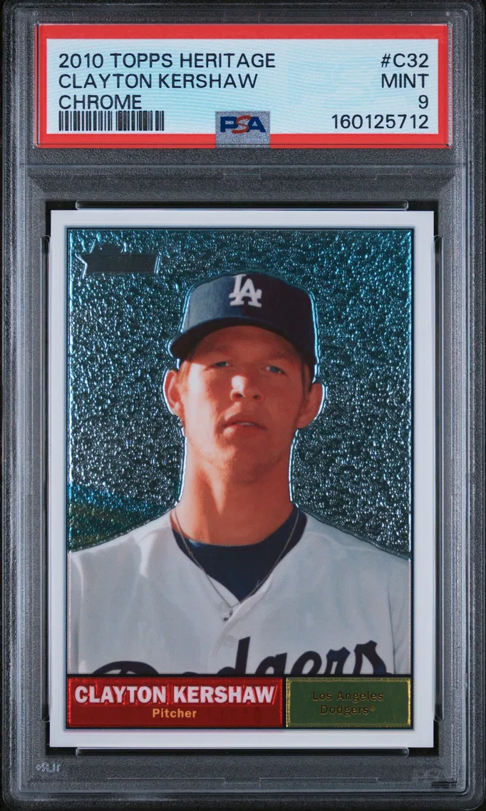 2010 #C32 Clayton Kershaw PSA 9 Topps Heritage Chrome