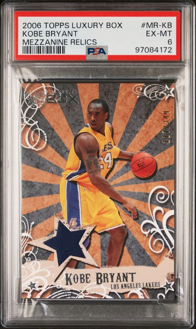 2006 #MR-KB Kobe Bryant PSA 6 Topps Luxury Box Mezzanine Relics