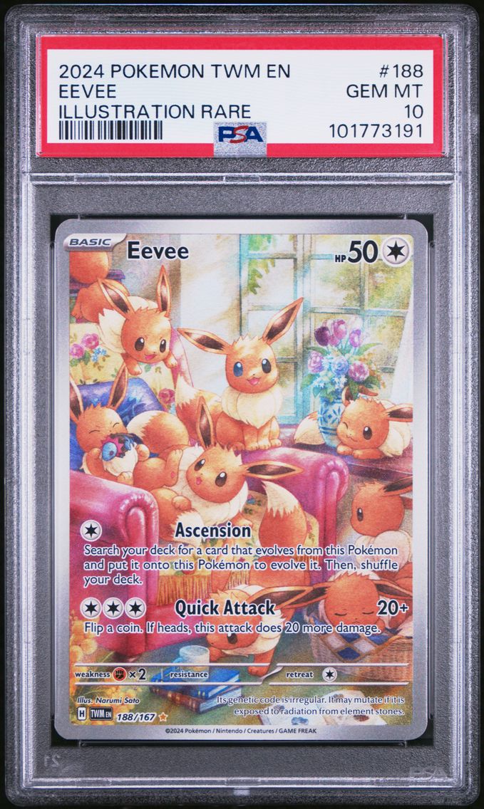 2024 #188 Eevee PSA 10 Twm EN-Twilight Masquerade Pokemon