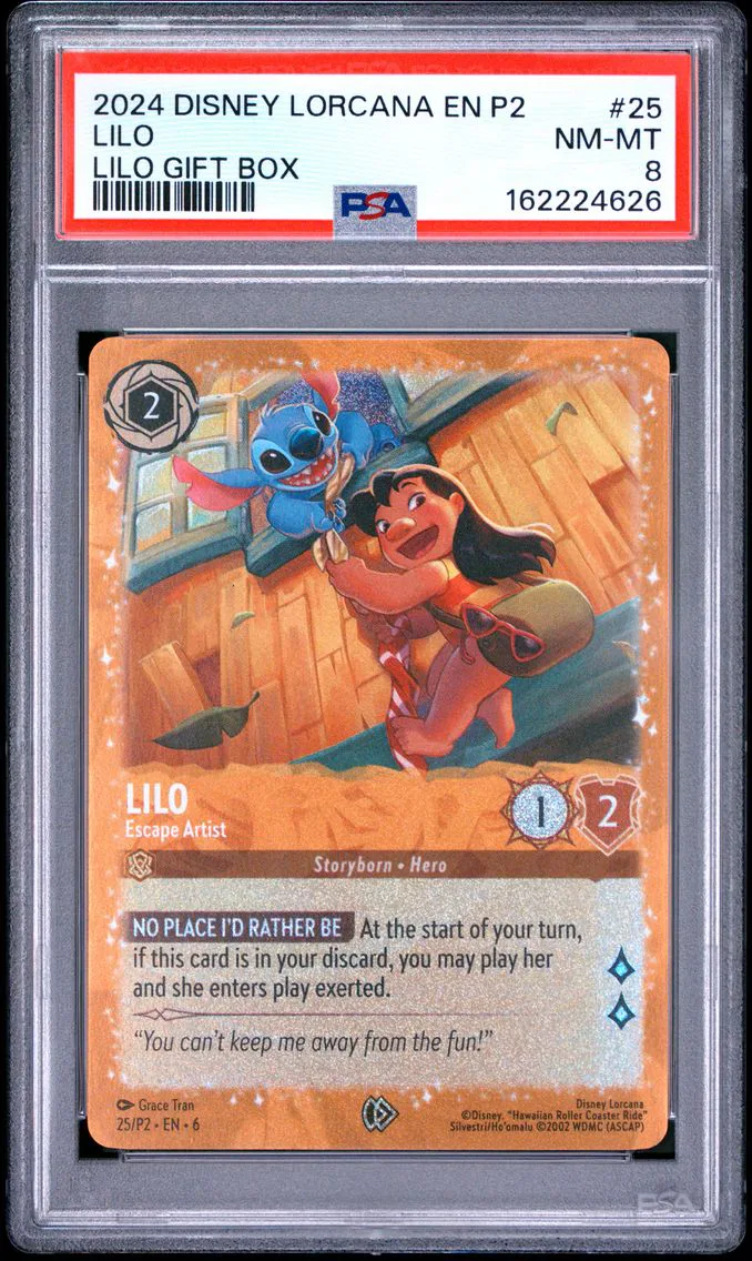 2024 #25 Lilo - Escape Artist PSA 8 Disney Lorcana EN P2-Promo
