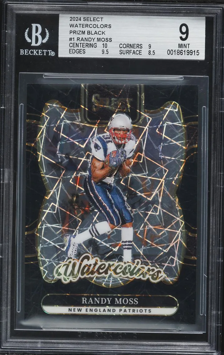 2024 #1 Select Watercolors Prizm Black Randy Moss MINT BGS 9