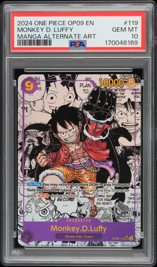 2024 #119 Monkey D. Luffy PSA 10 One Piece OP09-Emperors in the New World