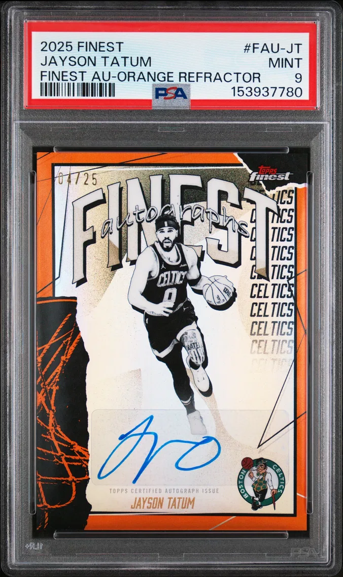 2025 #FAU-JT Jayson Tatum PSA 9 Topps Finest Finest Autographs