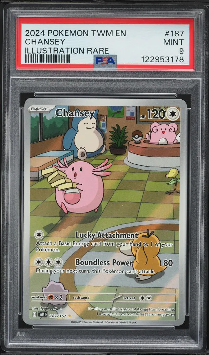 2024 #187 Chansey PSA 9 Twm EN-Twilight Masquerade Pokemon