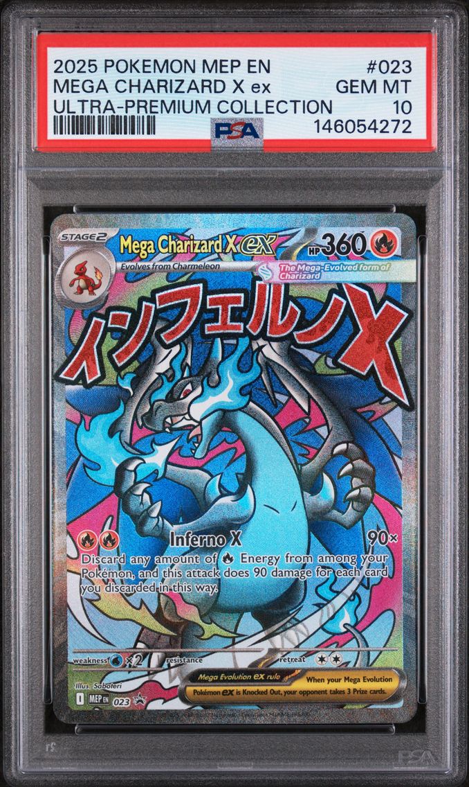 2025 #023 Mega Charizard X EX PSA 10 Mep EN-Me Black Star Promo