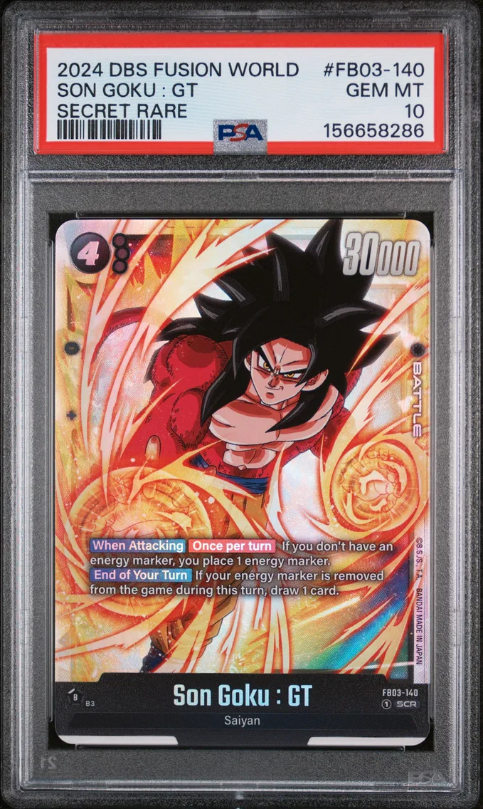2024 #FB03-140 Son Goku : GT PSA 10 Dragon Ball Super Card Game Fusion World Raging Roar