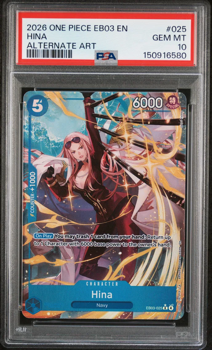2026 #025 Hina PSA 10 One Piece EB03-Extra Booster -One Piece Heroines Edition-
