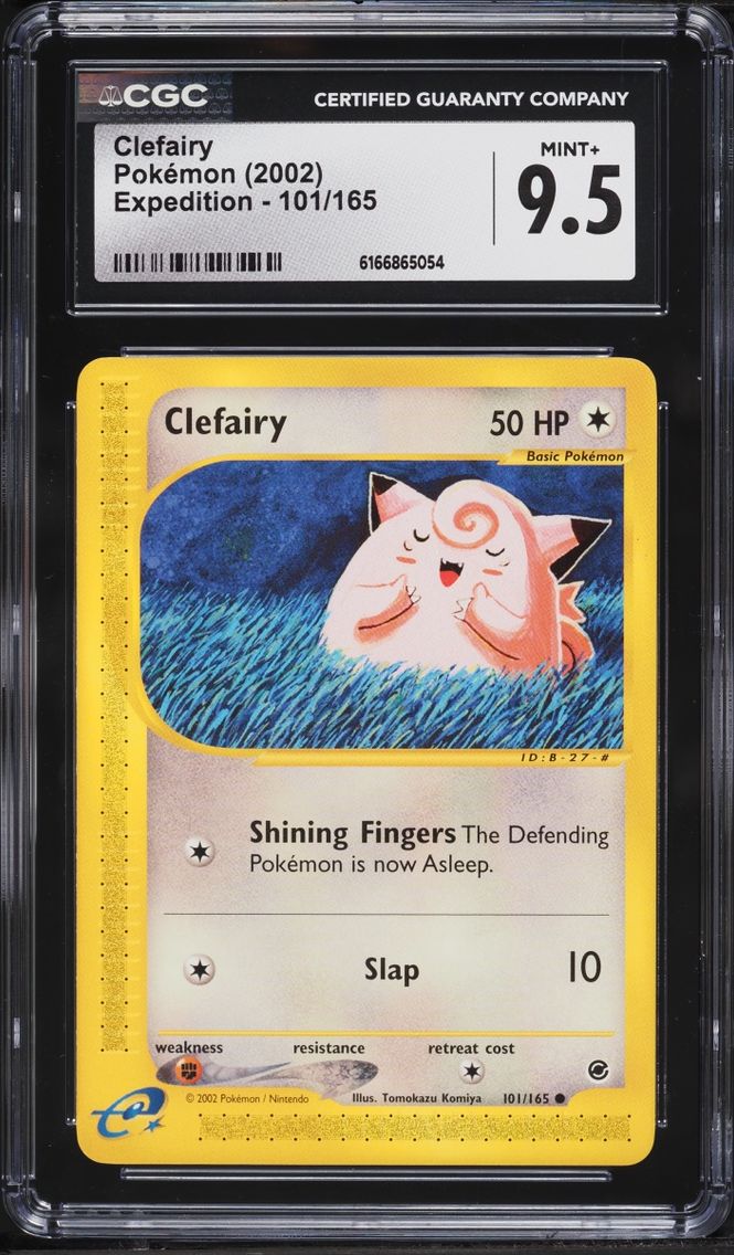 2002 Pokemon Expedition Base Set Clefairy #101 CGC 9.5 MINT+