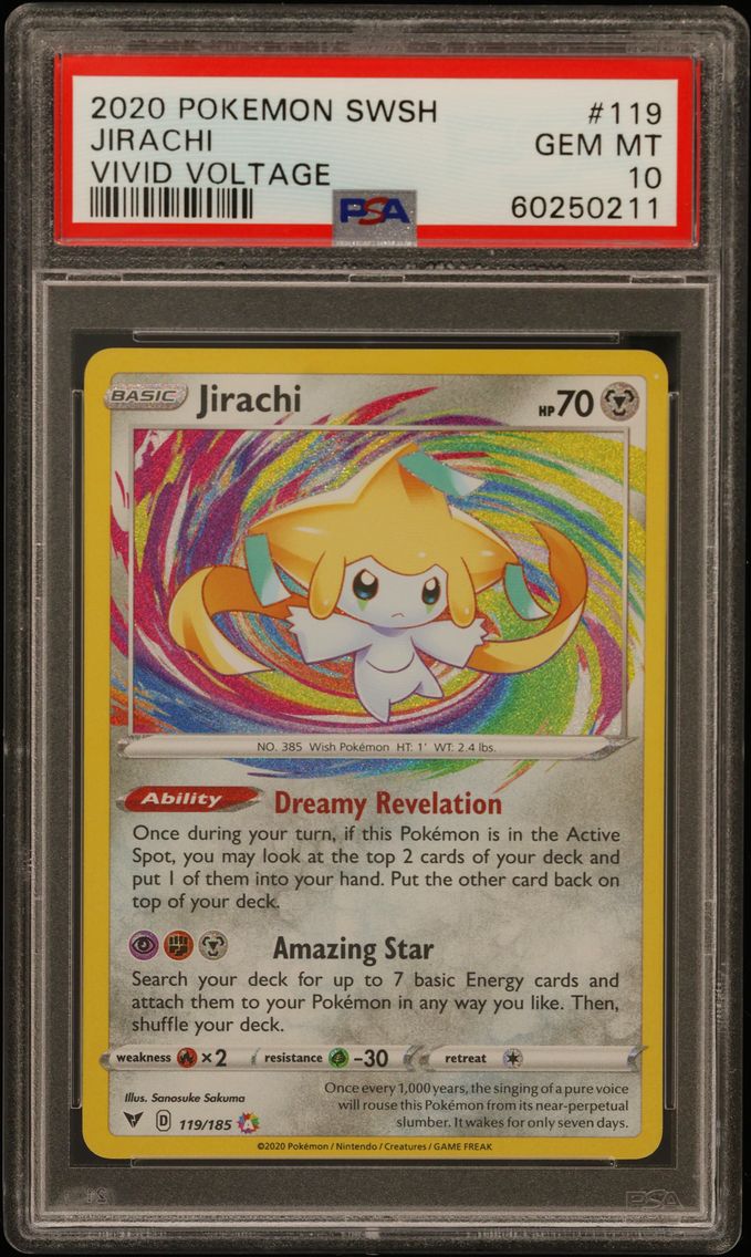 2020 #119 Jirachi PSA 10 Sword & Shield Vivid Voltage