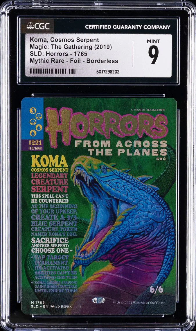 2019 #1765 Koma, Cosmos Serpent CGC 9 The Gathering - SLD: Horrors Magic