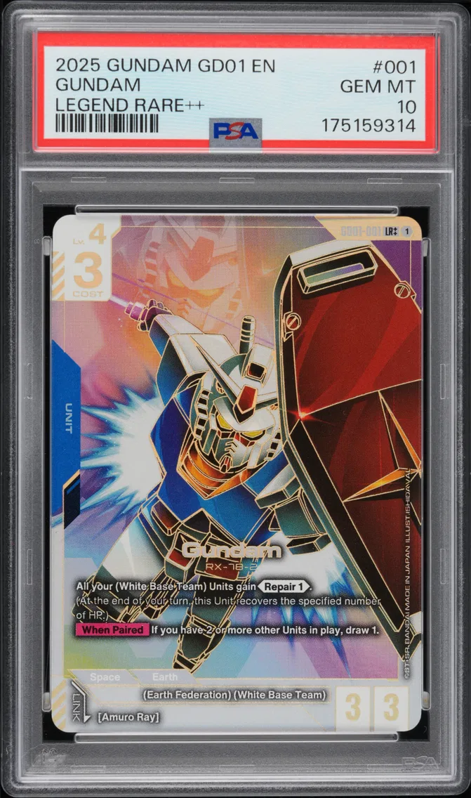 2025 #001 Gundam PSA 10 Gundam Newtype Rising
