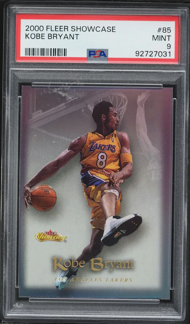 2000 #85 Kobe Bryant PSA 9 Fleer Showcase Basketball
