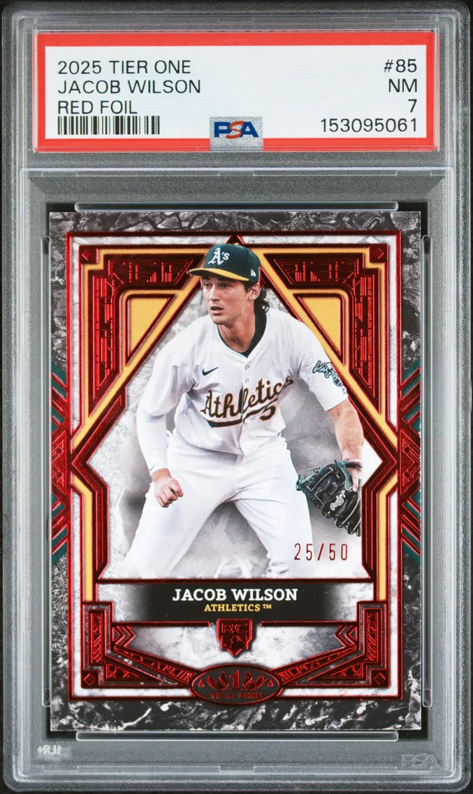 2025 #85 Jacob Wilson PSA 7 Topps Tier One