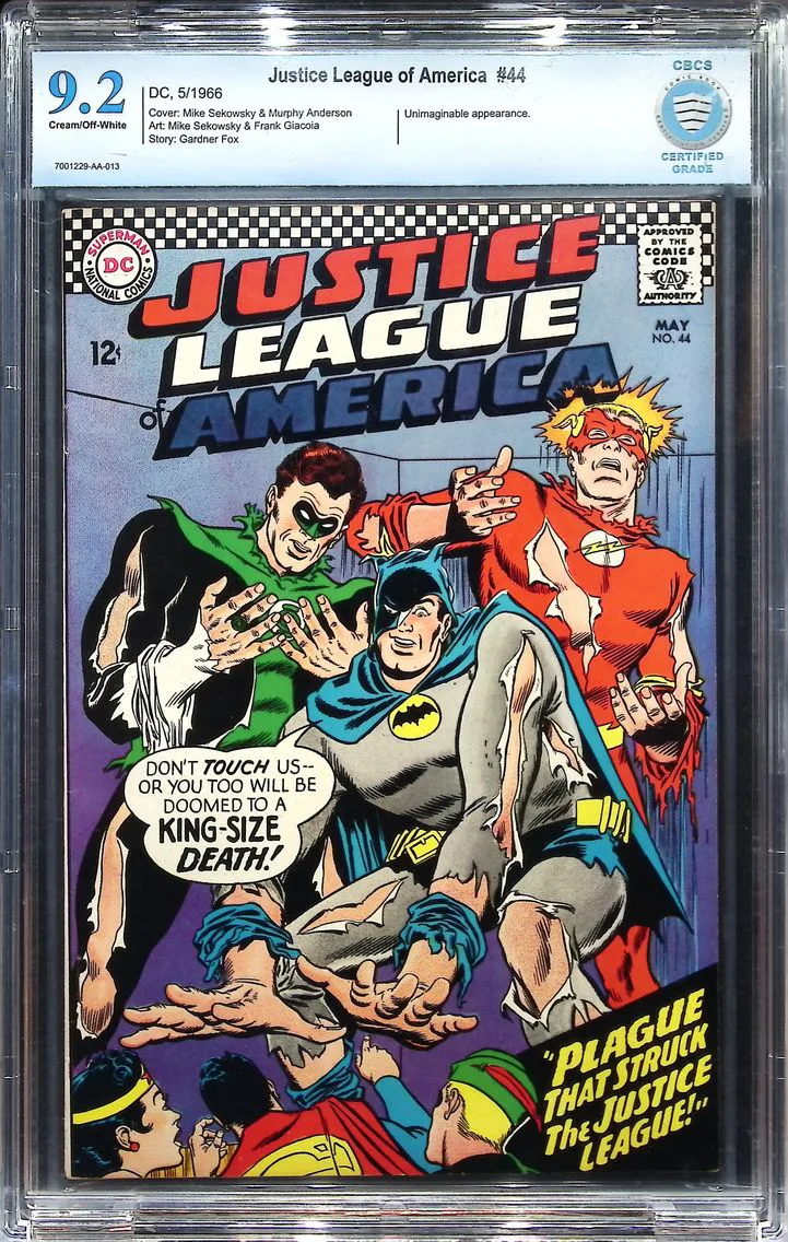1966 Justice League of America #44 CBCS 9.2 DC Comics